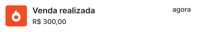 Notificação de venda realizada
